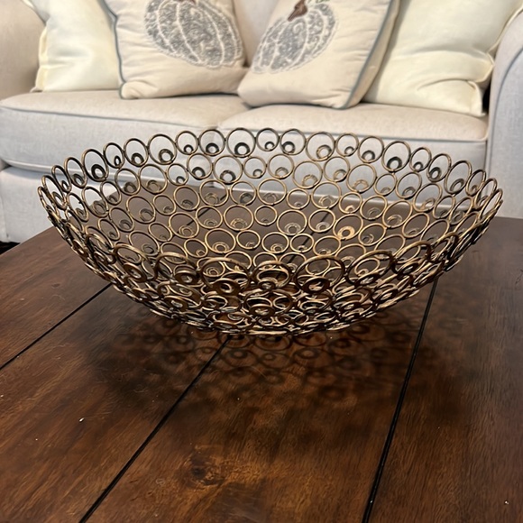 Pier 1 Accents Pier Peacock Wire Bowl Poshmark